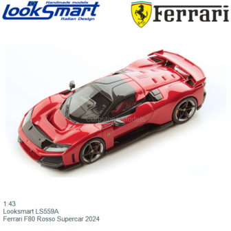 1:43 | Looksmart LS559A | Ferrari F80 Rosso Supercar 2024