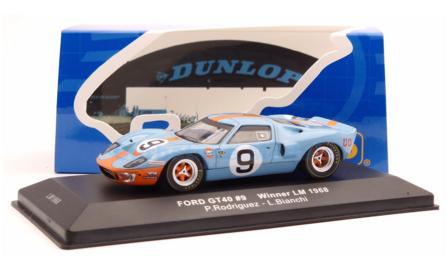 Modelauto 1:43 | IXO-Models LM1968 | Ford GT40 Gulf 1968 #9 - L.Bianchi - P.Rodriquez