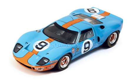 Modelauto 1:43 | IXO-Models LM1968 | Ford GT40 Gulf 1968 #9 - L.Bianchi - P.Rodriquez