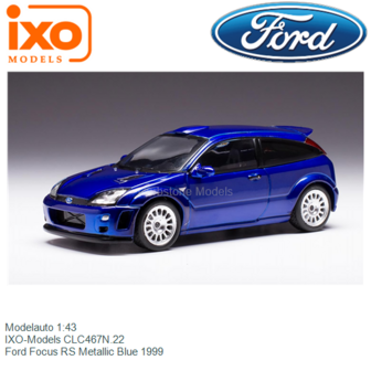 Modelauto 1:43 | IXO-Models CLC467N.22 | Ford Focus RS Metallic Blue 1999