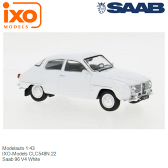 Modelauto 1:43 | IXO-Models CLC548N.22 | Saab 96 V4 White