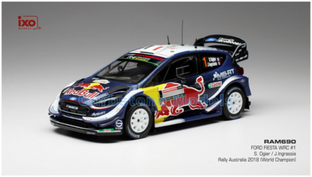 Modelauto 1:43 | IXO-Models RAM690 | Ford Fiesta WRC 2018 #1 - S.Ogier - J.Ingrassia