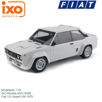 Modelauto 1:43 | IXO-Models MDCS028 | Fiat 131 Abarth Wit 1978