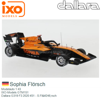 Modelauto 1:43 | IXO-Models GTM151 | Dallara G319 F3 2020 #31 - S.Fl&amp;#246;rsch