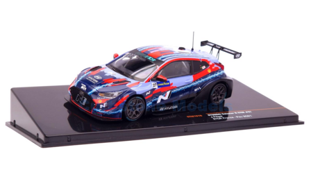 Modelauto 1:43 | IXO-Models GTM161BLQ | Hyundai Motorsport N Veloster N ETC 2021 #27 - J.Filippi