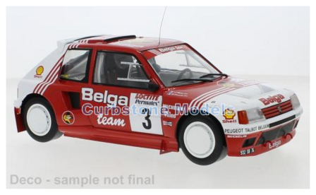 Modelauto 1:18 | IXO-Models 18RMC135.22 | Peugeot 205 T16 BELGA 1985 #3 - B.Darniche - A.Mah&eacute;