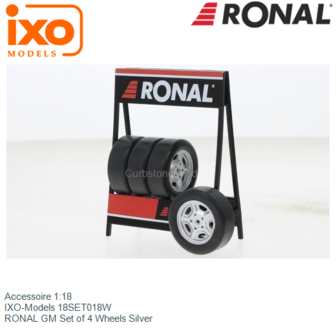 Accessoire 1:18 | IXO-Models 18SET018W | RONAL GM Set of 4 Wheels Silver