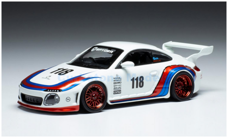 Modelauto 1:43 | IXO-Models MOC321 | Porsche 911 (997) Old &amp; New Wit #118