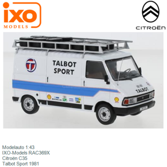 Modelauto 1:43 | IXO-Models RAC369X | Citro&euml;n C35 | Talbot Sport 1981