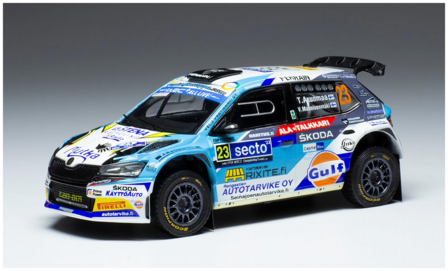 Modelauto 1:43 | IXO-Models RAM867BLQ.22 | Skoda Fabia Rally2 Evo 2022 #23 - T.Asunmaa - V.Mannisenmaki