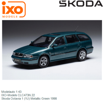 Modelauto 1:43 | IXO-Models CLC473N.22 | Skoda Octavia 1 (1U) Metallic Green 1998