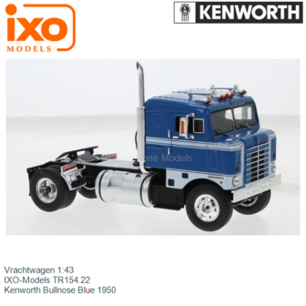 Vrachtwagen 1:43 | IXO-Models TR154.22 | Kenworth Bullnose Blue 1950