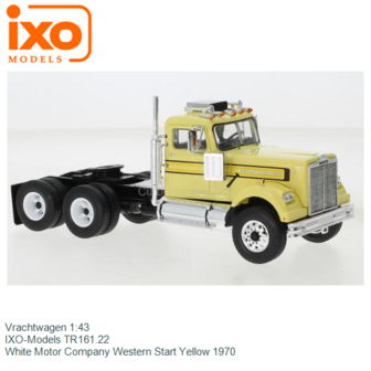 Vrachtwagen 1:43 | IXO-Models TR161.22 | White Motor Company Western Start Yellow 1970