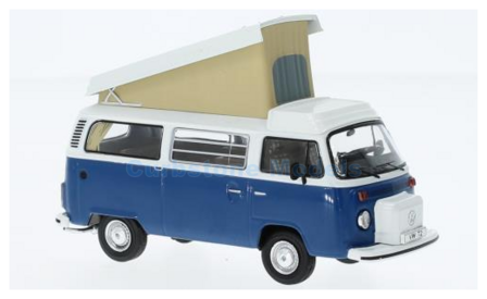 Modelauto 1:43 | IXO-Models CLC502N.22 | Volkswagen Transporter T2 Westfalia Blue and White 1978