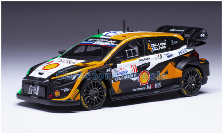 Modelauto 1:43 | IXO-Models RAM901.22 | Hyundai Mobis Shell i20 N WRC 2023 #4 - E.Lappi - J.Ferm