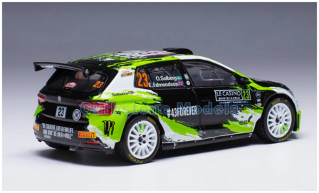 Modelauto 1:43 | IXO-Models RAM889.22 | Skoda Fabia Rally2 WRC 2023 #23 - E.Edmondson - O.Solberg