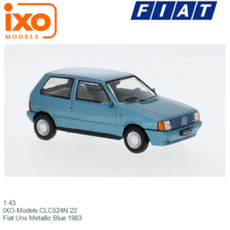 1:43 | IXO-Models CLC524N.22 | Fiat Uno Metallic Blue 1983