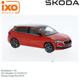 Modelauto 1:43 | IXO-Models CLC527N.22 | Skoda Scala Red 2019