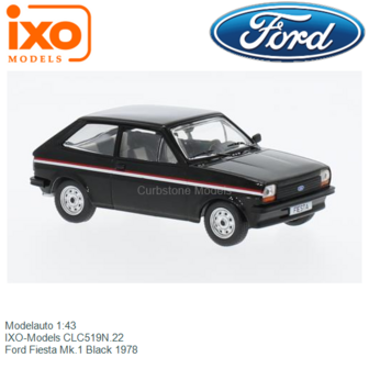 Modelauto 1:43 | IXO-Models CLC519N.22 | Ford Fiesta Mk.1 Black 1978