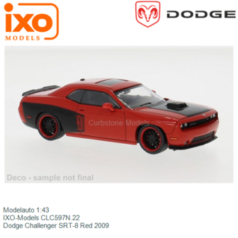 Modelauto 1:43 | IXO-Models CLC597N.22 | Dodge Challenger SRT-8 Red 2009