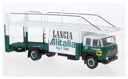 Vrachtwagen 1:43 | IXO-Models TRU038 | Fiat 673 Racing Transporter | Lancia Alitalia Racing Team 1976