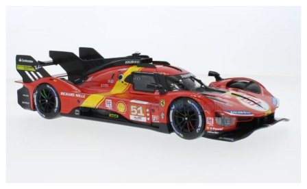 Modelauto 1:18 | Bburago 18-16301 | Ferrari 499P Hypercar | AF-Corse 2023 #51 - J.Calado - A.Giovinazzi - A.Pier Guidi