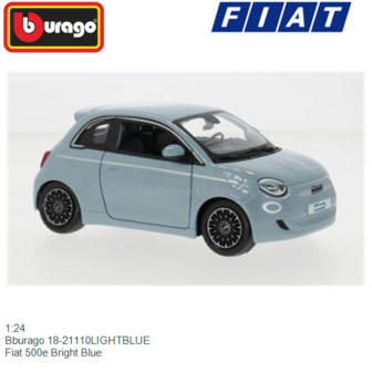 1:24 | Bburago 18-21110LIGHTBLUE | Fiat 500e Bright Blue