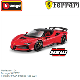 Modelauto 1:24 | Bburago 18-26032 | Ferrari SF90 XX Stradale Red 2024