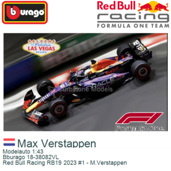 Modelauto 1:43 | Bburago 18-38082VL | Red Bull Racing RB19 2023 #1 - M.Verstappen