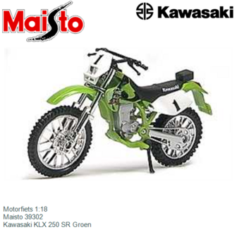 Motorfiets 1:18 | Maisto 39302 | Kawasaki KLX 250 SR Groen