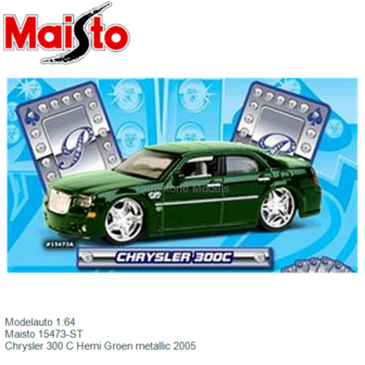 Modelauto 1:64 | Maisto 15473-ST | Chrysler 300 C Hemi Groen metallic 2005