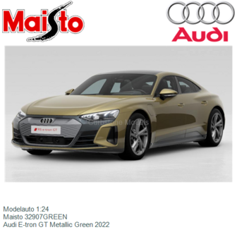 Modelauto 1:24 | Maisto 32907GREEN | Audi E-tron GT Metallic Green 2022