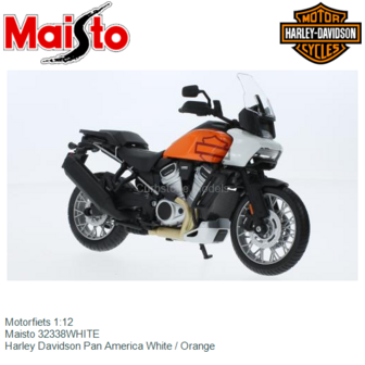 Motorfiets 1:12 | Maisto 32338WHITE | Harley Davidson Pan America White / Orange