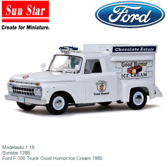 Modelauto 1:18 | Sunstar 1288 | Ford F-100 Truck Good Humor Ice Cream 1965