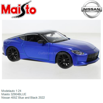 Modelauto 1:24 | Maisto 32904BLUE | Nissan 400Z Blue and Black 2022