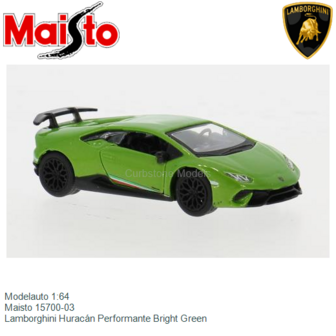 Modelauto 1:64 | Maisto 15700-03 | Lamborghini Hurac&aacute;n Performante Bright Green