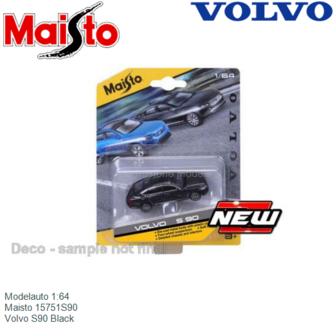 Modelauto 1:64 | Maisto 15751S90 | Volvo S90 Black