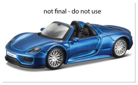 Modelauto 1:64 | Maisto 20-14173 | Porsche 918 Bright Blue