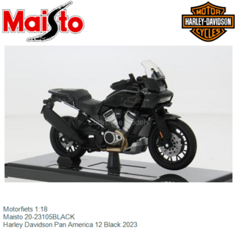 Motorfiets 1:18 | Maisto 20-23105BLACK | Harley Davidson Pan America 12 Black 2023