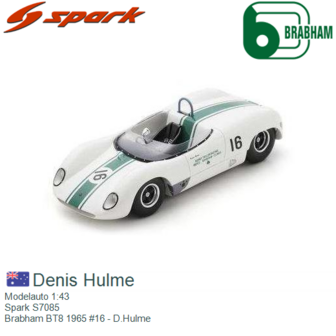 Modelauto 1:43 | Spark S7085 | Brabham BT8 1965 #16 - D.Hulme