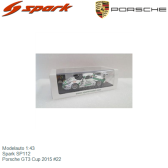 Modelauto 1:43 | Spark SP112 | Porsche GT3 Cup 2015 #22