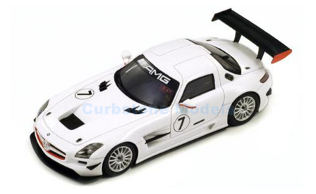 Modelauto 1:43 | Spark S1024 | Mercedes Benz SLS GT3 Wit 2010 #7