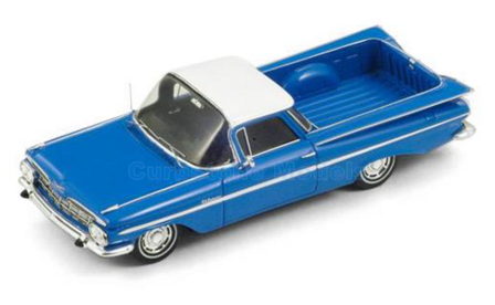 Modelauto 1:43 | Spark S2906 | Chevrolet Impala El Camino Blauw / Wit 1959