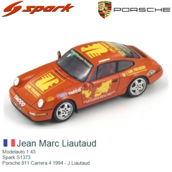 Modelauto 1:43 | Spark S1373 | Porsche 911 Carrera 4 1994 - J.Liautaud