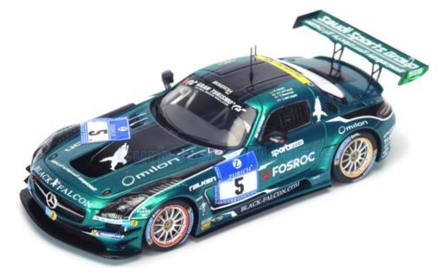 Modelauto 1:43 | Spark SG188 | Mercedes Benz SLS AMG GT3 | Black Falcon Team 2015 #5 - Y.Buurman - J.van Lagen - H.Haupt - A.Al