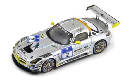 Modelauto 1:43 | Spark SG208 | Mercedes Benz SLS AMG GT3 | Black Falcon Team 2015 #2 - Y.Buurman - B.Schneider - A.Christodoulo