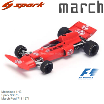 Modelauto 1:43 | Spark S3375 | March Ford 711 1971