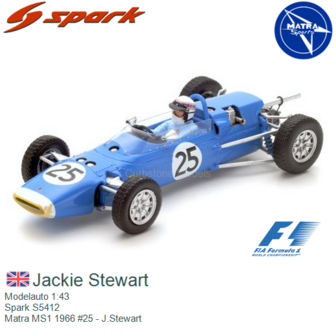 Modelauto 1:43 | Spark S5412 | Matra MS1 1966 #25 - J.Stewart