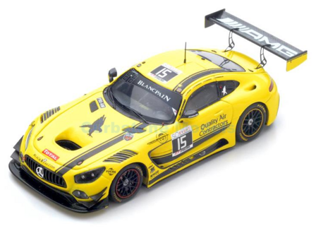 Modelauto 1:43 | Spark SB161 | Mercedes Benz AMG GT3 | Black Falcon 2017 #15 - J.Bleekemolen - S.Heckert  - B.Sandberg - D.Chap