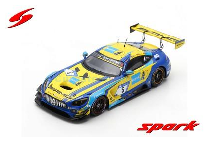 Modelauto 1:43 | Spark SG402 | Mercedes Benz AMG GT3 | Black Falcon 2018 #5 - Y.Buurman - T.J&auml;ger - J.Seyffarth - L.Stolz